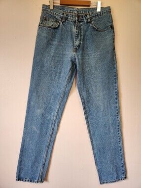 Vintage L.A. Blues Straight Leg Jeans Light Wash 100% Cotton Size 34